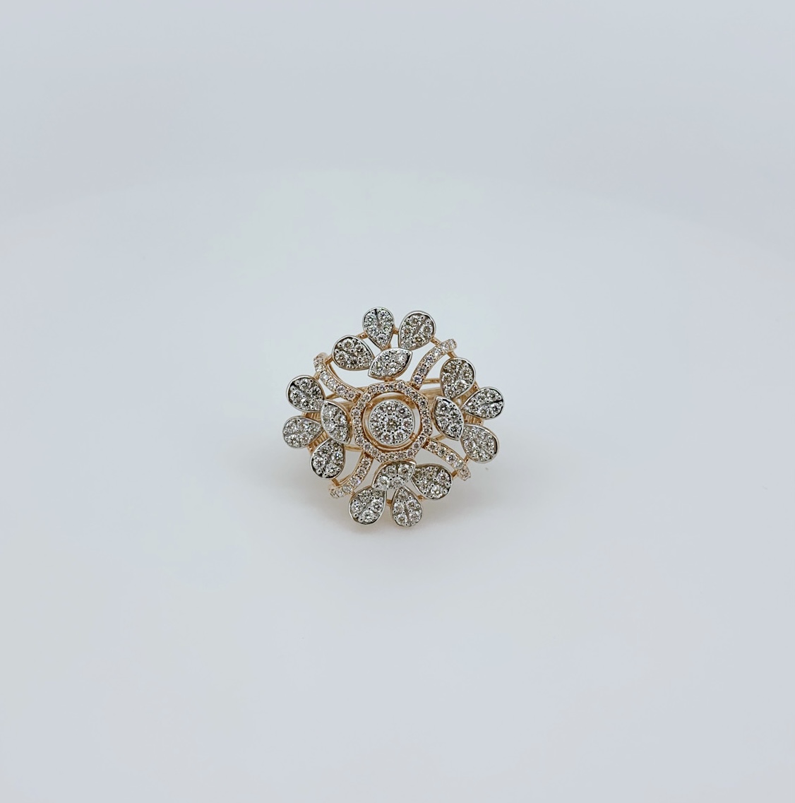 Regal Petals Diamond Cluster Ring