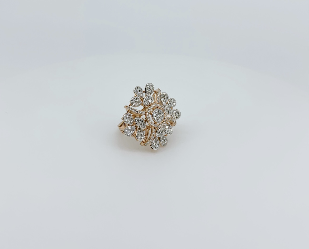 Regal Petals Diamond Cluster Ring - Image 3