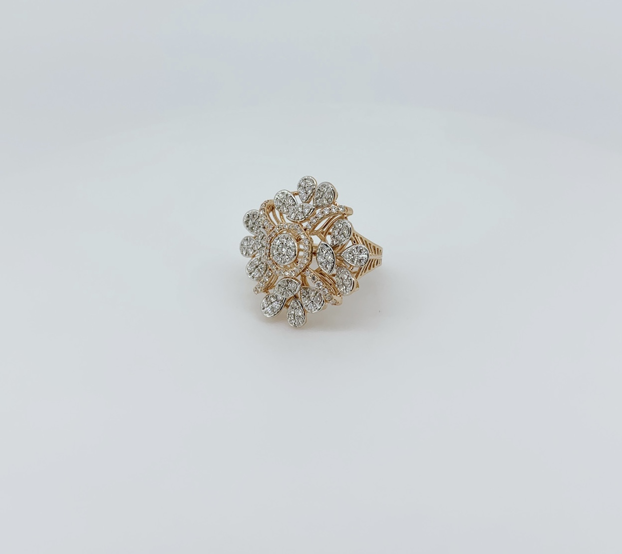 Regal Petals Diamond Cluster Ring - Image 5