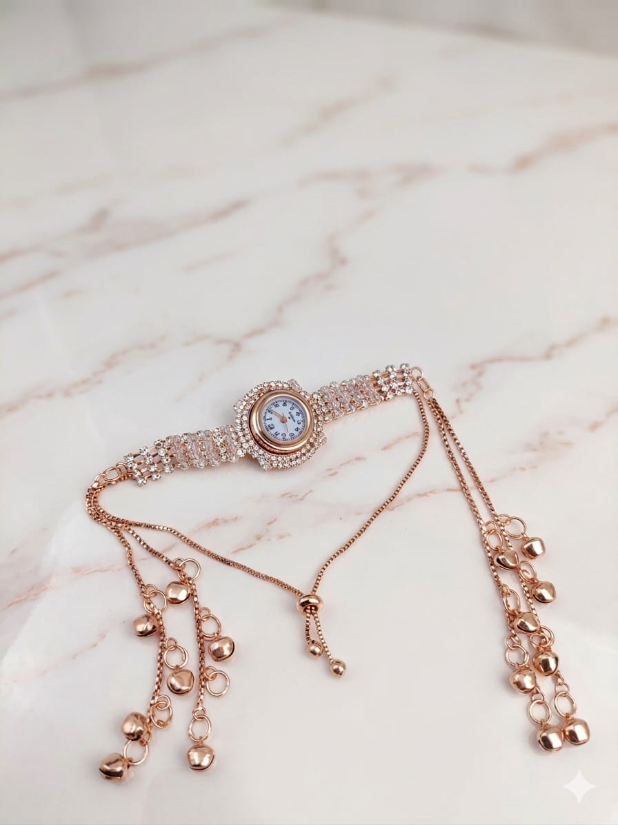 Celestia Rose Gold Charms Watch - Image 2