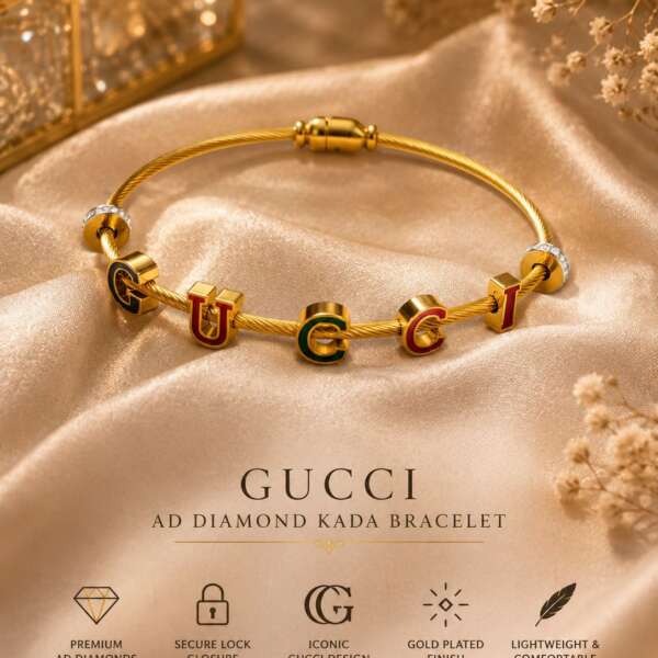 Colorful GUCCI enamel letter bracelet