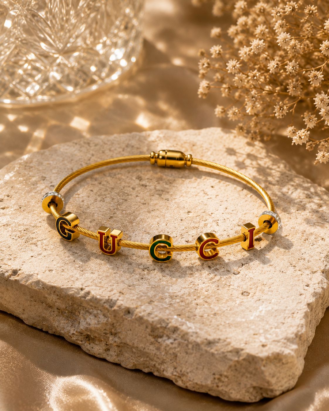 Colourful GUCCI enamel letter bracelet - Image 2