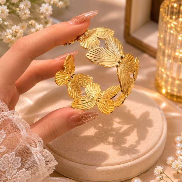 Gold Butterfly Bracelet for Women