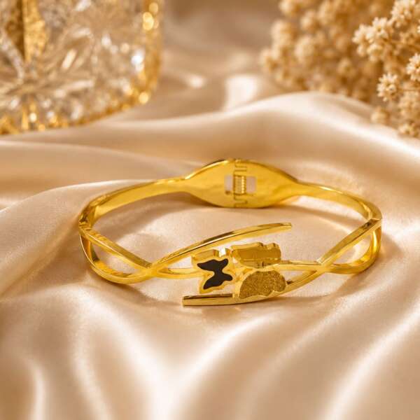 Gold Designer butterfly Bracelet