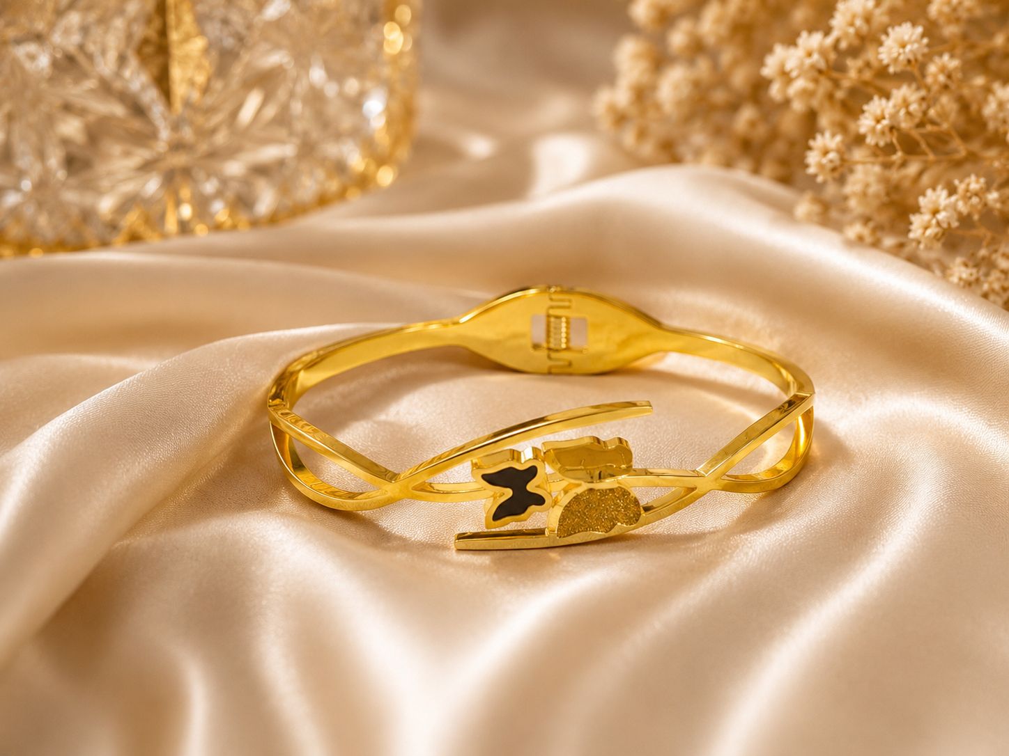 Gold Designer butterfly Bracelet