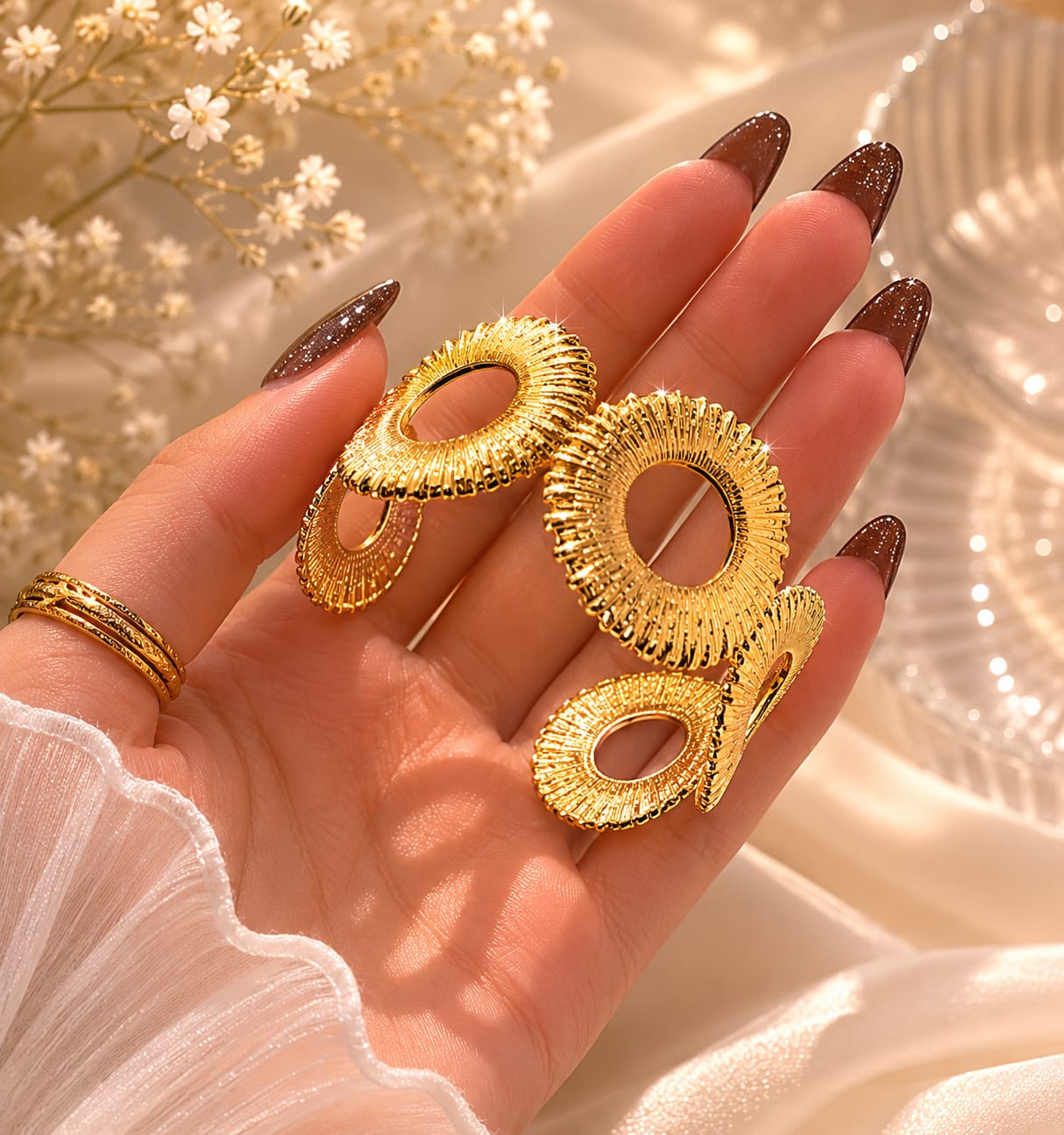 Golden Cuff Bracelet for Women | Minimal Daily Wear Jewellery