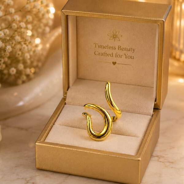 Gold texture Ring