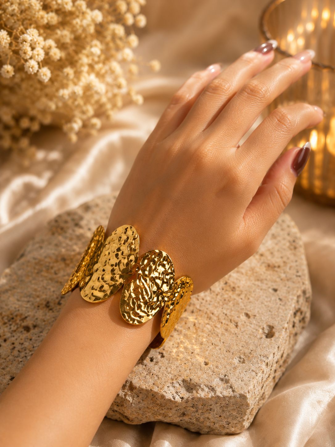 hammered gold