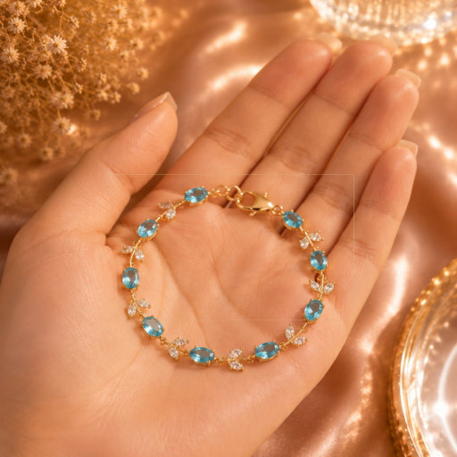 Sky Blue Tulip Bracelet