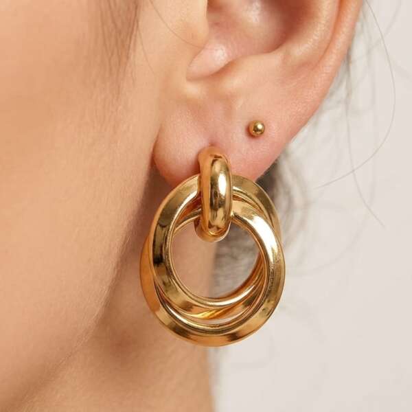 Solaria Polished Interlocking Earring