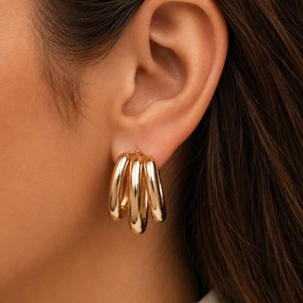 Stella Textured Interlocking earring
