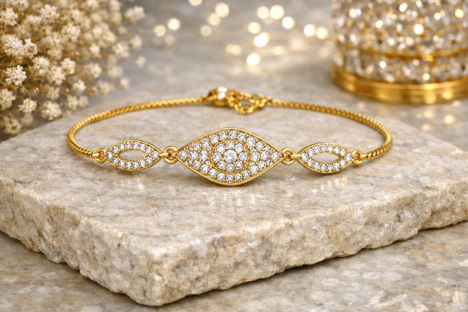 Rose Gold Charm Bracelet Marble Box Collection - Image 3