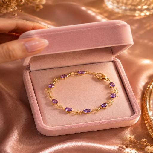 purple tulip bracelet