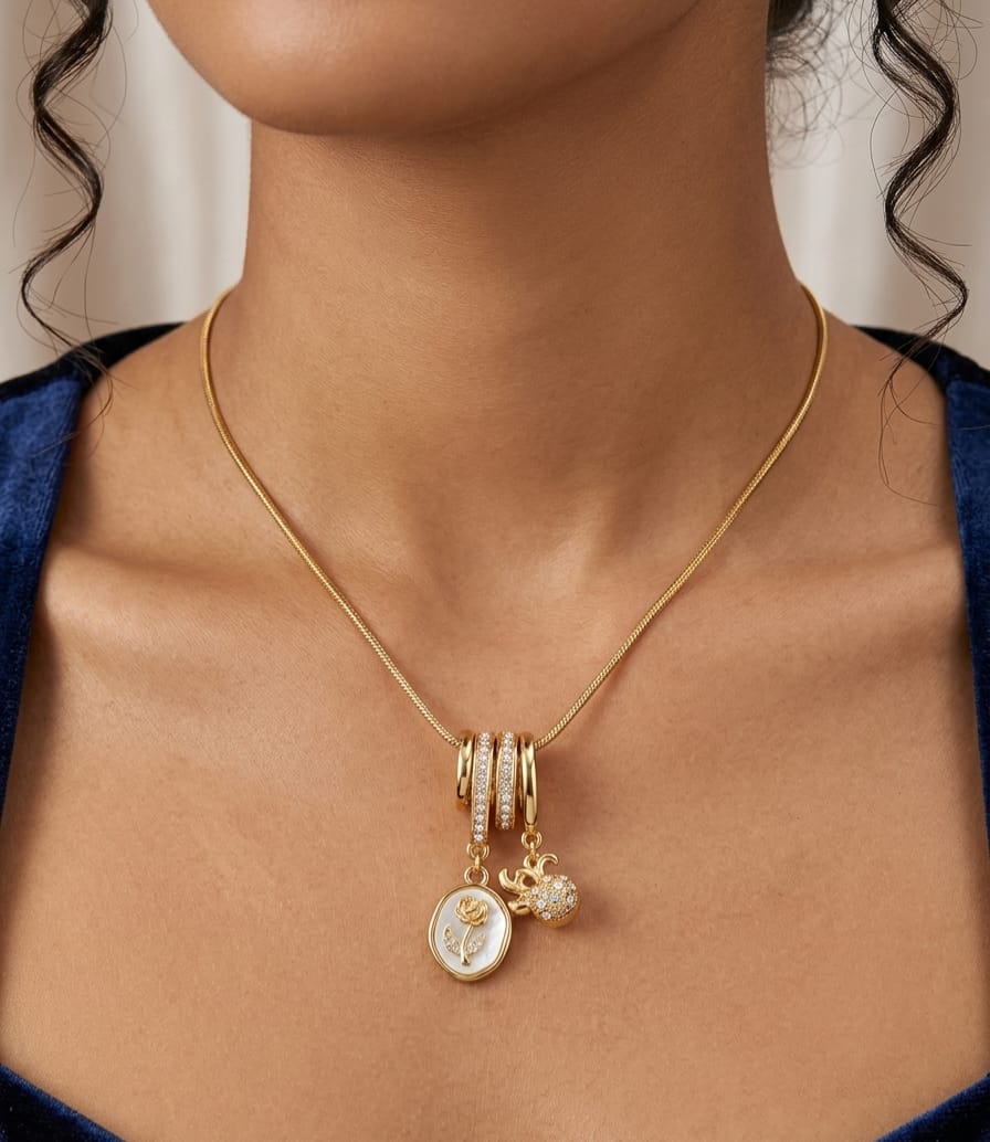 Gold Plated Pendant Necklace - Image 2