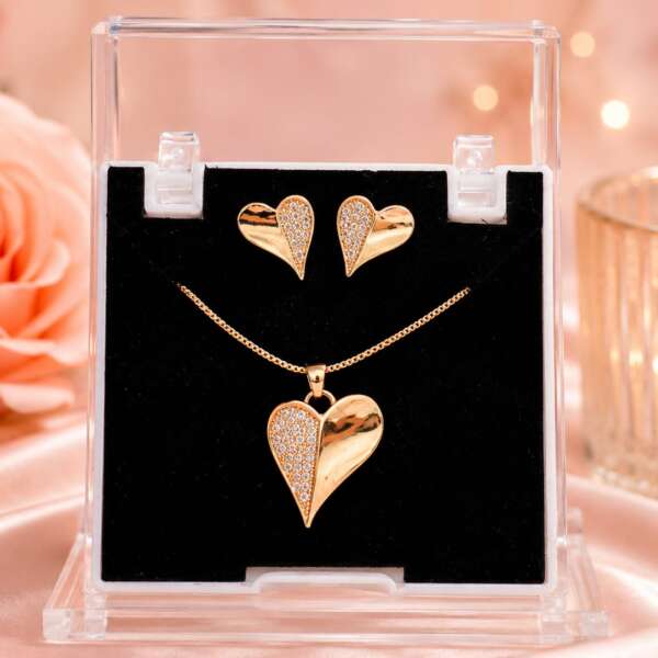 Golden Grace Heart Pendant