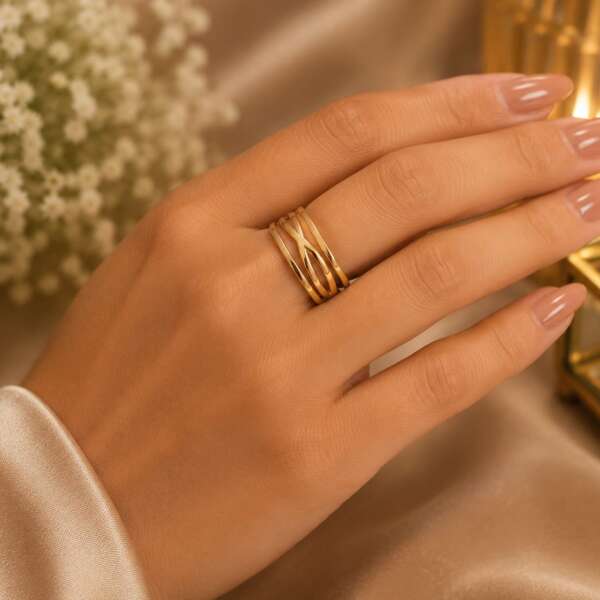 Golden Weave Ring