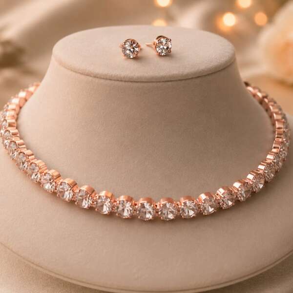 Rose Gold choker Set